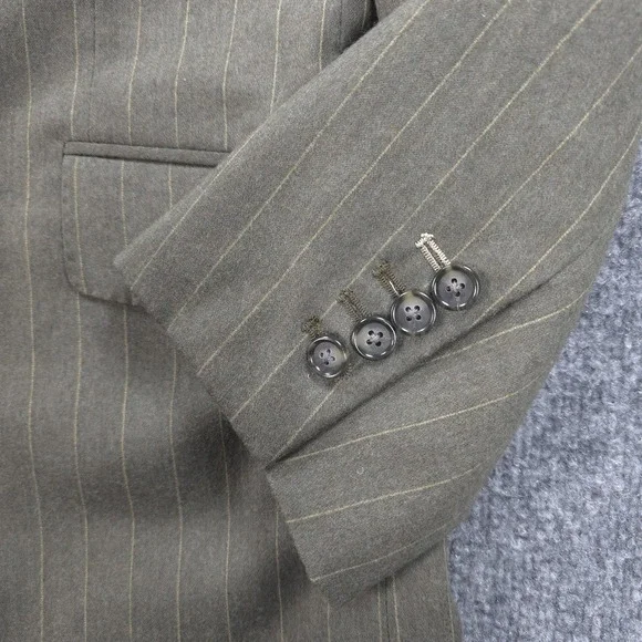 Daryl James Suit Mens 40 32x31 Green Pinstripe 2 Piece Bespoke Custom NFL Player